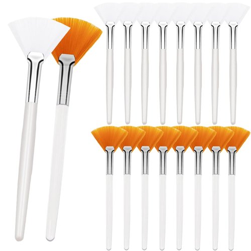 18 Pieces Fan Brushes Facial Mask Brush Soft Makeup Mask Applicator Acid Applicator Esthetician Brush Cosmetic Tools for Mud Cream, Makeup Peel