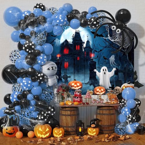 Halloween Photo Backdrop Banner Haunted House Ghost Party Decor 70x43 Inches