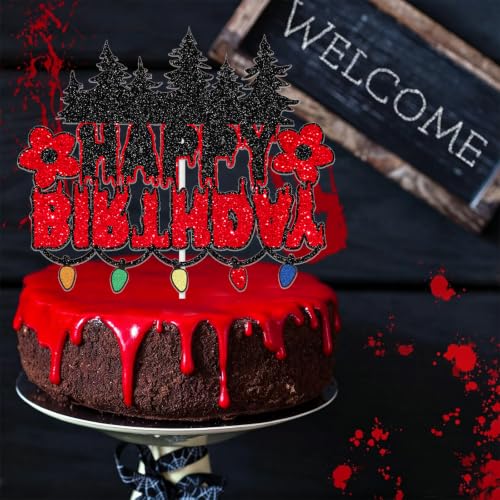 Halloween Birthday Cake Topper Spooky Stranger Cupcake Decoration