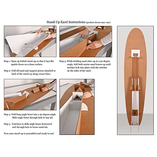 Life Size Paparazzi Stand-Up with Easel - Hollywood Photo Booth Prop for Events