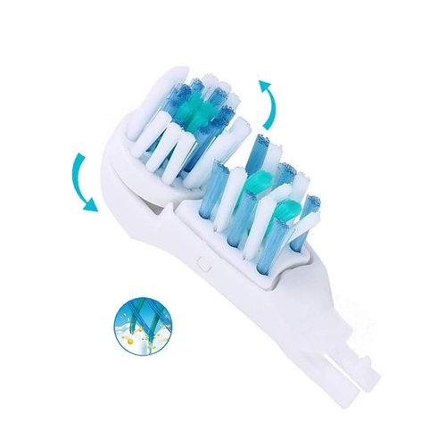 4X Spin Sensitive Toothbrush Dual Clean Cross Replacements Attachments Brush Heads Refill Accessories Compatible with Oral B 4732 3733 4734 Rotating Power Toothbrush Heads & Crisscross Bristles