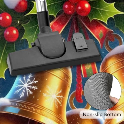 Christmas Half Moon Door Mat - Semi Circle Rug with Bell Design - Variation A:z-11