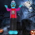 12ft Blue Skeleton Zombie Inflatable Halloween Decoration with LED Lights Outdoor Yard