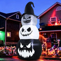 Halloween Inflatable Pumpkin Ghost Tower - 7.6ft Outdoor Yard Decoration, Stacked Pumpkins Variant