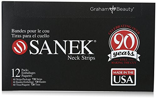 Sanek Display Neck Strips Pack of 12 - Soft Absorbent Hair & Sweat Catchers