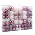 87pcs Christmas Ball Ornaments Set - Shatterproof Lilac Holiday Decorations with Gift Package
