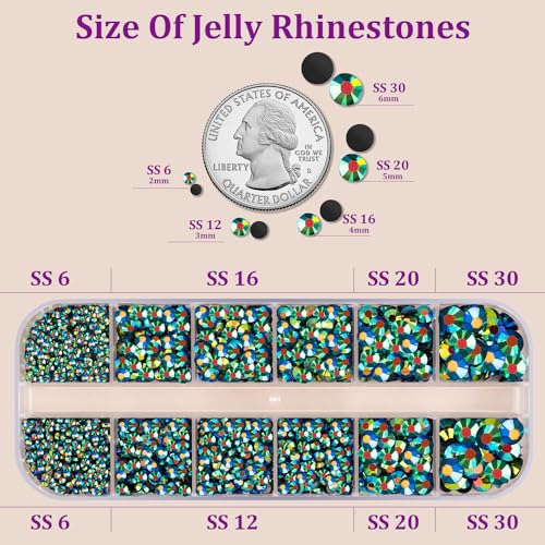 Emerald Black AB Flatback Rhinestones with B7000 Glue - Jewelry Crafts & DIY