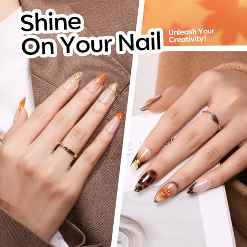 Modelones Fall Maple Gel Nail Polish Kit 28 Colors with Top Coats - Long Lasting, Soak Off, Salon at Home