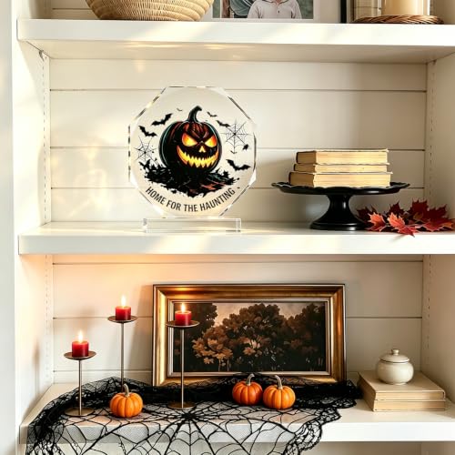 Halloween Spooky Jack O' Lantern Decor with Bats & Spiderwebs - Indoor Tabletop Accent