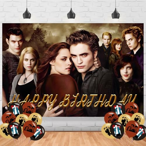 Twilight Movie Birthday Backdrop Vampire Poster for Saga Party Decorations Photo Studio Background