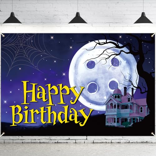 Large Button Eye Birthday Banner Backdrop - Halloween Horror Cartoon Party Decor