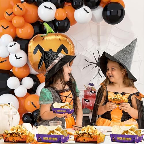 Halloween Disposable Food Trays 24pcs Trick or Treat Party Supplies