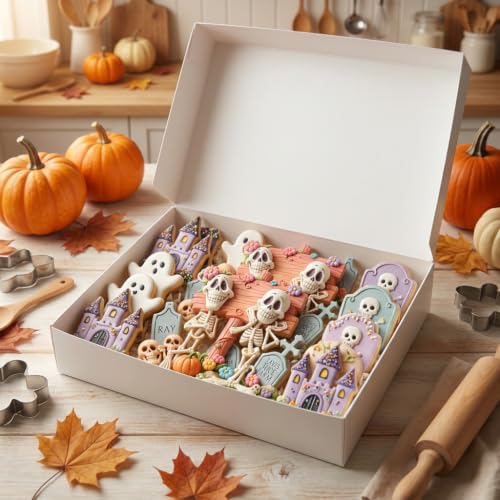 Halloween Skull Silicone Mold Graveyard Tombstone Fondant Mold - Style H