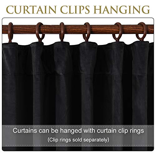 Black Velvet Curtains - Fullness Style 72 x 96 Inches - Pack of 1
