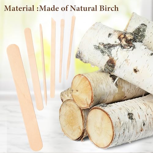 Wax Applicator Sticks 500 Pcs Assorted Sizes for Body Legs Face & Crafts