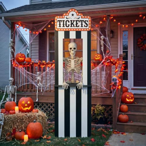 Halloween Ticket Booth Cardboard Stand 71 x 22 Inches Carnival Photo Prop