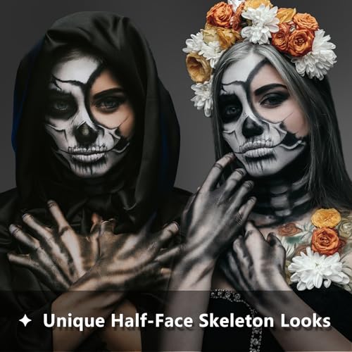 Skeleton/Skull SFX Makeup Kit - Complete Face Paint Set for Costume & Cosplay - Variation of THIS Listing