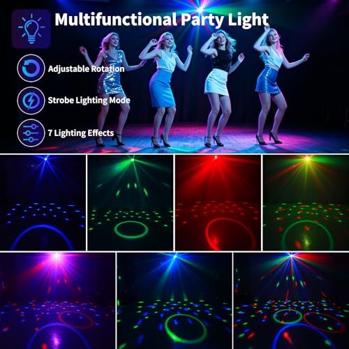 RGB Disco Stage Light with Sound Activation for Parties DJ KTV Xmas Events