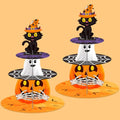 Halloween Cupcake Stand Set of 2 - Spooky 3-Tier Dessert Display for Parties