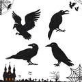 Halloween Decorations Glitter Raven Cutouts Set - 32 PCS Gothic Party Decor - Variation of THIS listing