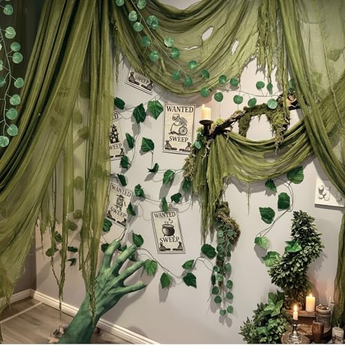 Halloween Green Monster Creepy Cloth & Backdrop Set - Spooky Party Decorations
