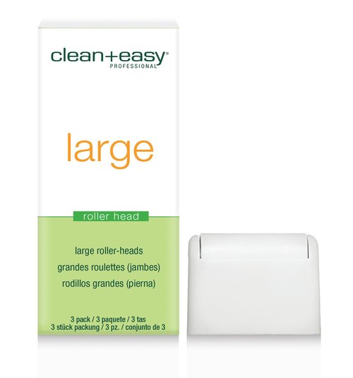Clean + Easy Large Wax Roller Heads – Roll On Wax Refill Applicators, Compatible with Wax Cartridges for Legs & Body Hair Removal, 3 Pack