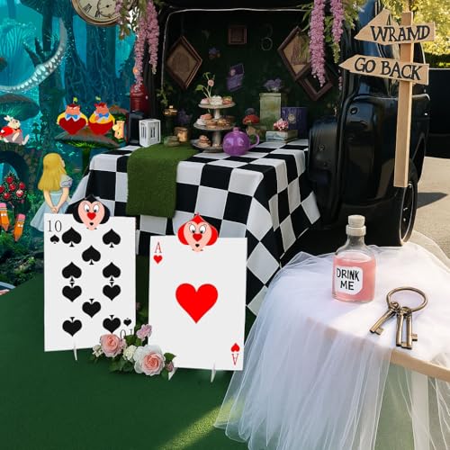 Green Wonderland Alice Party Decorations Kit for Trunk or Treat & Themed Events