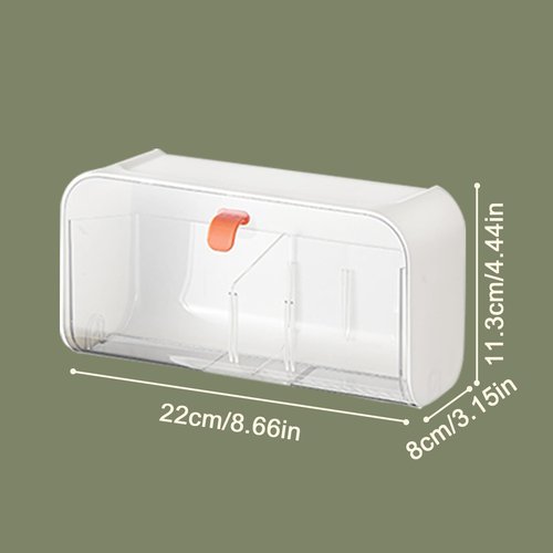 SUNFICON Wall Mounted Cotton Pads Holder Organizer Cotton Swab Balls Holder Q-tip Dispenser Qtip Storage Canister Cosmetic Pads Container Flossers Box Case