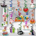 Summer Halloween Hanging Swirls Set - Tropical Spooky Party Decorations