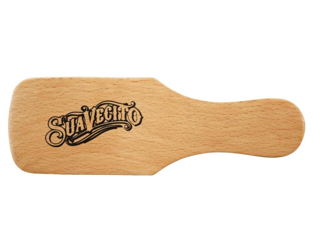 Suavecito Barber Brush - Premium Wood Handle for Hair Cutting & Cleaning | Ideal for Barbershop Use