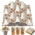 150 Sheets Boho Ghost Wax Paper for Food Wrapping Halloween Party Supplies