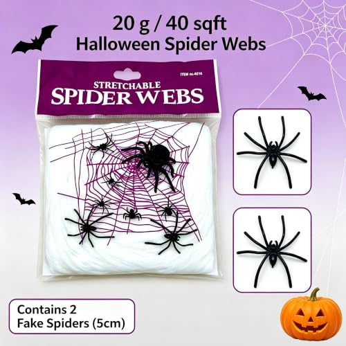 Halloween Backdrop 8x6FT with Ribbon & Spider Web Kit - Large Spooky Wall Decor