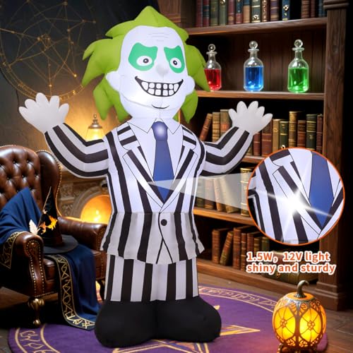 6 FT Halloween Inflatable Suit Weirdo with LED Lights Outdoor Yard Decor
