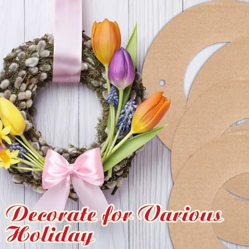 DIY Wreath Rings Bulk Set - 40 Pcs Cardboard Wreath Forms 7.87 Inch