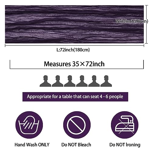 Dark Purple Cheesecloth Table Runner - 35x72 Inch Gothic Wedding Decor - Variation of THIS listing