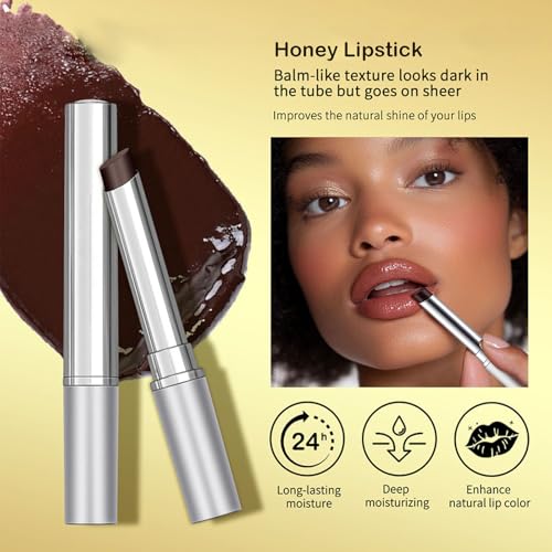 Honey-Enriched Lip Balm Set - Sheer Hydrating Moisturizer for All Skin Tones