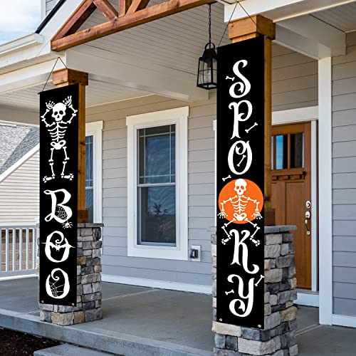 Halloween Porch Sign Banners Outdoor Decorations - Spooky Yard & Door Decor