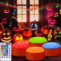 RGB Color Changing Halloween Pumpkin Lights with Remote & Timer - Devil's Laughter Variation