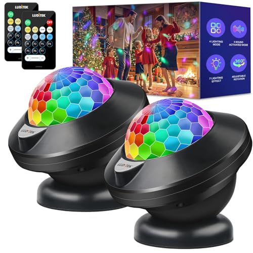 Kids Party Karaoke Lights Set with Remote - 6 Color Disco Lighting for Celebrations