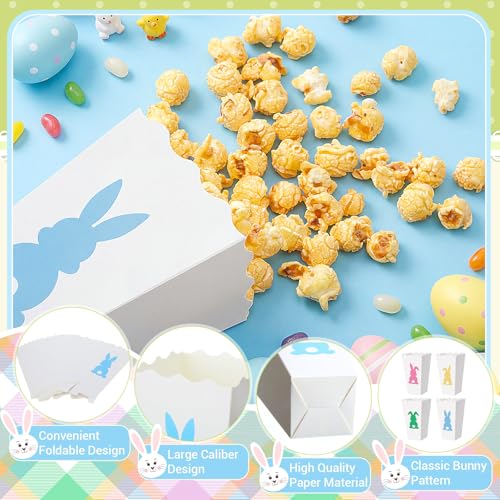 24 Pcs Easter Bunny Paper Popcorn Boxes - Treat & Party Favor Boxes