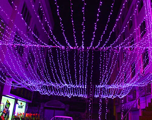 Twinkle Star LED String Curtain Light - Purple, 300 LEDs, 6.6ft x 9.8ft, 8 Modes