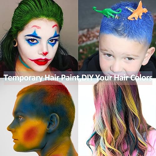 Black Face Body Hair Paint Stick - Water Based Washable Temporary Makeup for Halloween & Cosplay