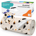 Milk White Grimace Halloween Plastic Table Cover Roll 54x320FT with Cutter Box - Cut to Size Party Tablecloth