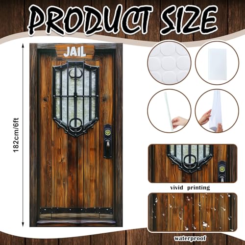 6 Ft Western Jail Prop for Halloween Party Decorations - Wild West Theme