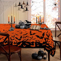 Halloween Spider Web Bat Tablecloth 60x102 Inch Rectangular Spooky Decor - Variation of Halloween-spider Web / 102 Inch x 60 Inch