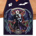 Halloween Table Runner Ghosts and Skulls 13x72 Inches - Deep Purple Variation