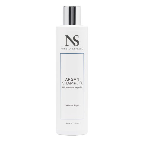 Nunzio Saviano Argan Oil Shampoo – 8.45 oz / 250 mL – Moisture Repair with Moroccan Argan Oil & Macadamia Oil – Sulfate-Free, Paraben-Free Shampoo for Dry, Damaged & Color-Treated Hai