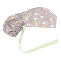 Scrub Cap with Buttons - Cotton Cap with Sweatband, Adjustable Ponytail Working Cap, Tie Back Hats for Women (Pink Chrysanthemum)
