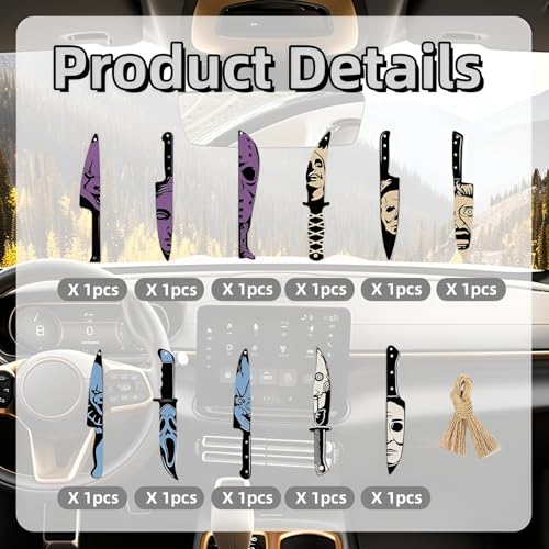 Horror Movie Knife-Shaped Car Mirror Hanging Accessories - 11 Pcs Style-B