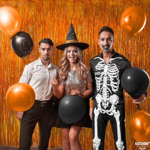 Orange Fringe Backdrop 2 Pack - Fall & Thanksgiving Party Decorations